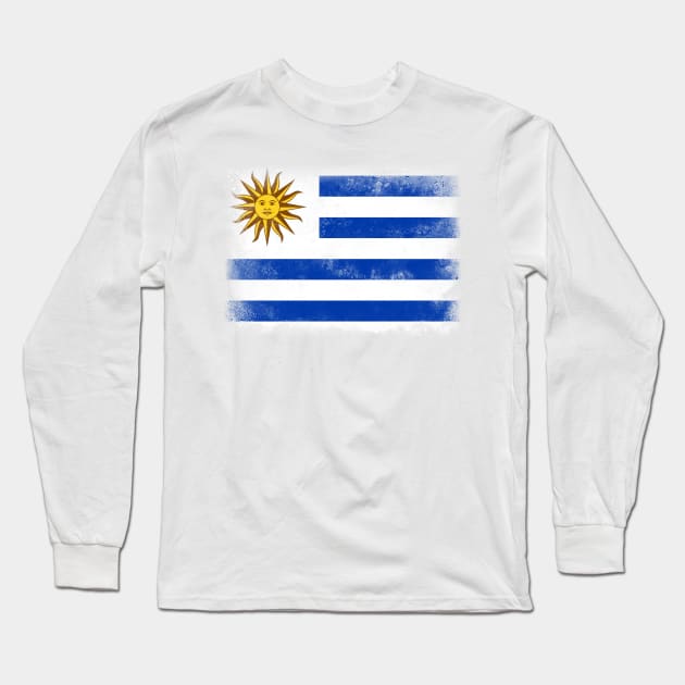 Uruguay Flag Long Sleeve T-Shirt by psychoshadow